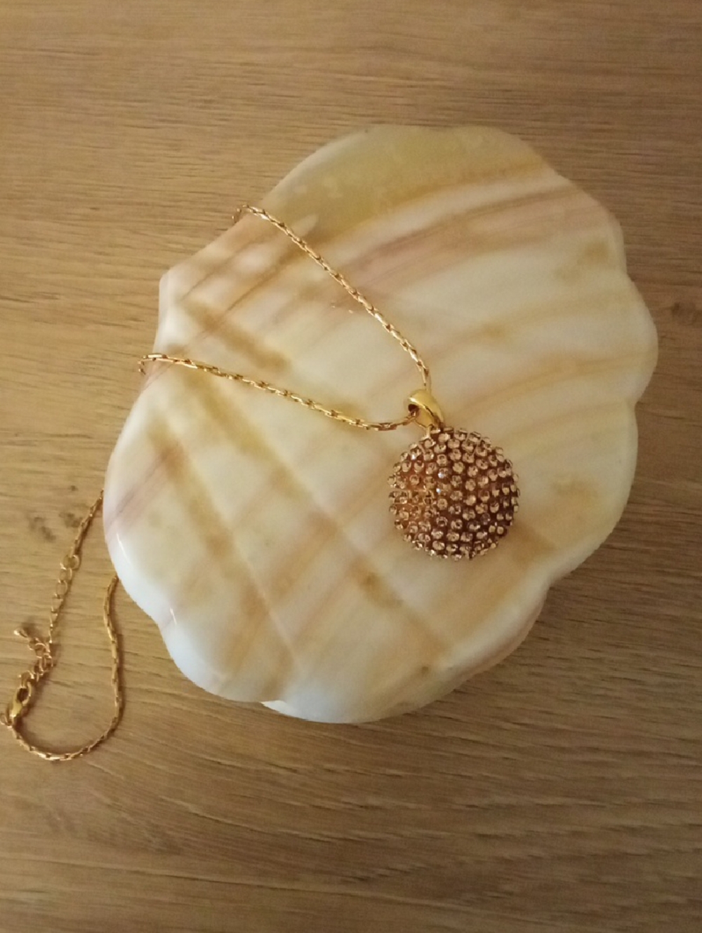 2for$20🧡Gold Pavé Disc Pendant Necklace - Women's Jewelry